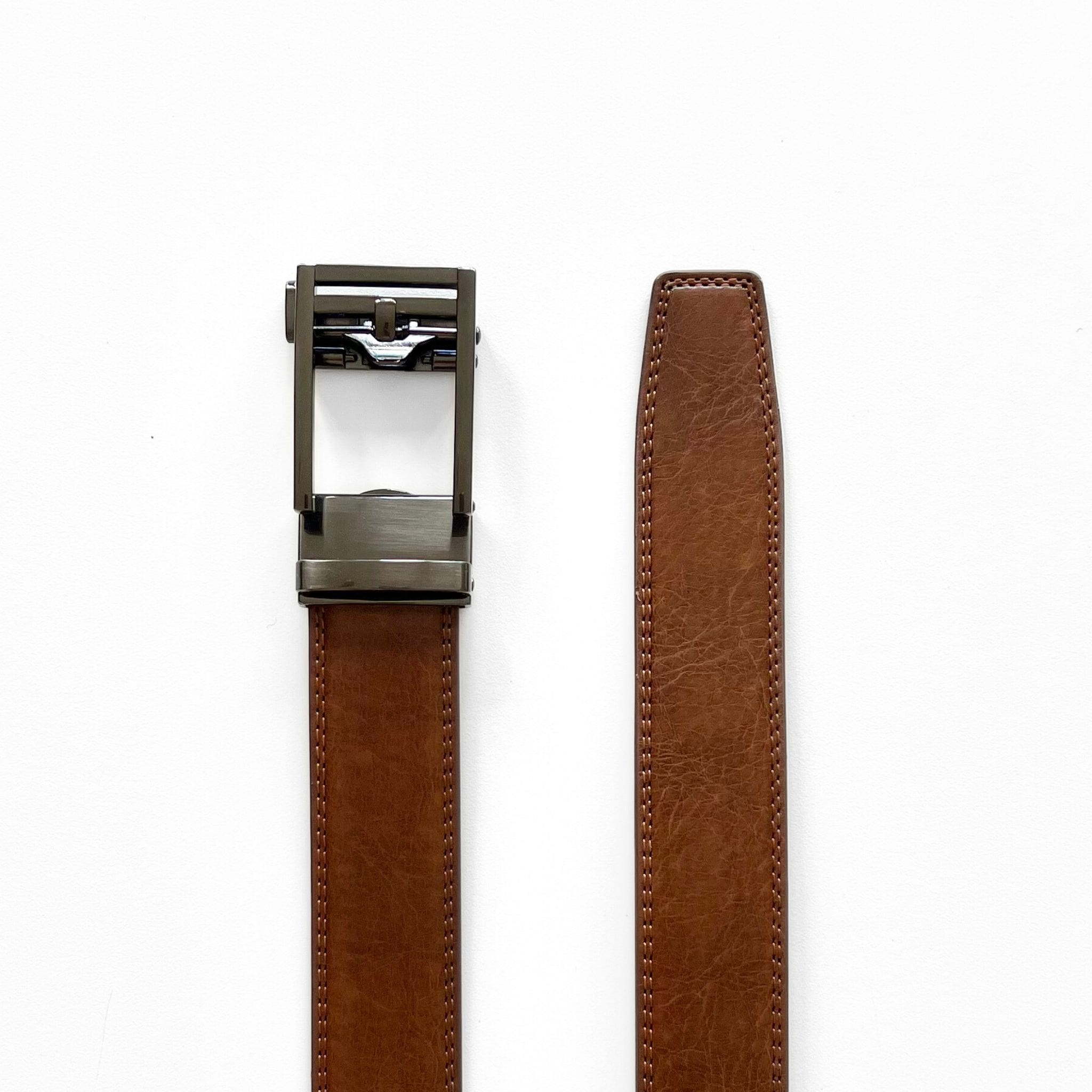 Læderbælte uden huller med personlig indgravering