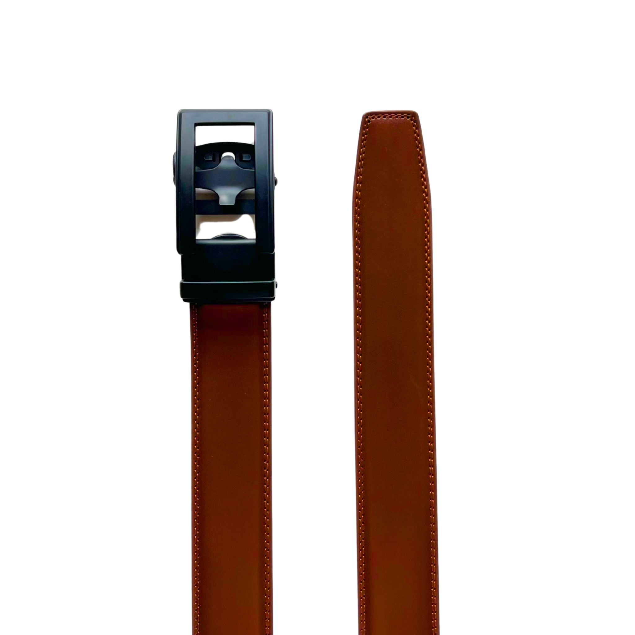 Læderbælte uden huller med personlig indgravering