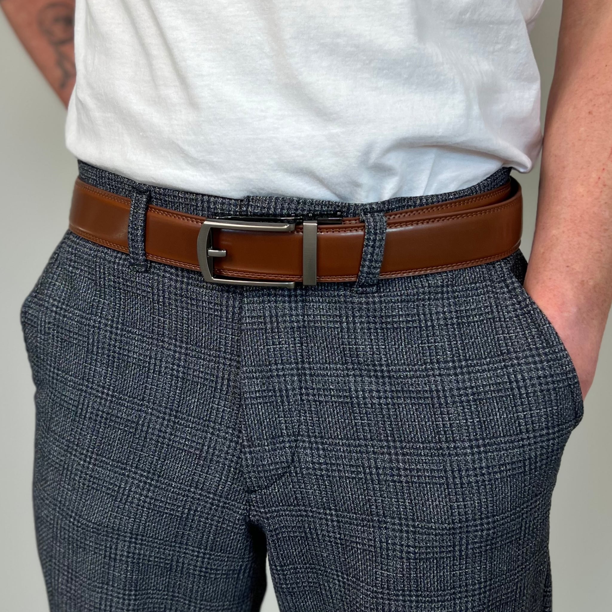 GAVESÆT #3 – 4 x Læderbælte med personlig indgravering