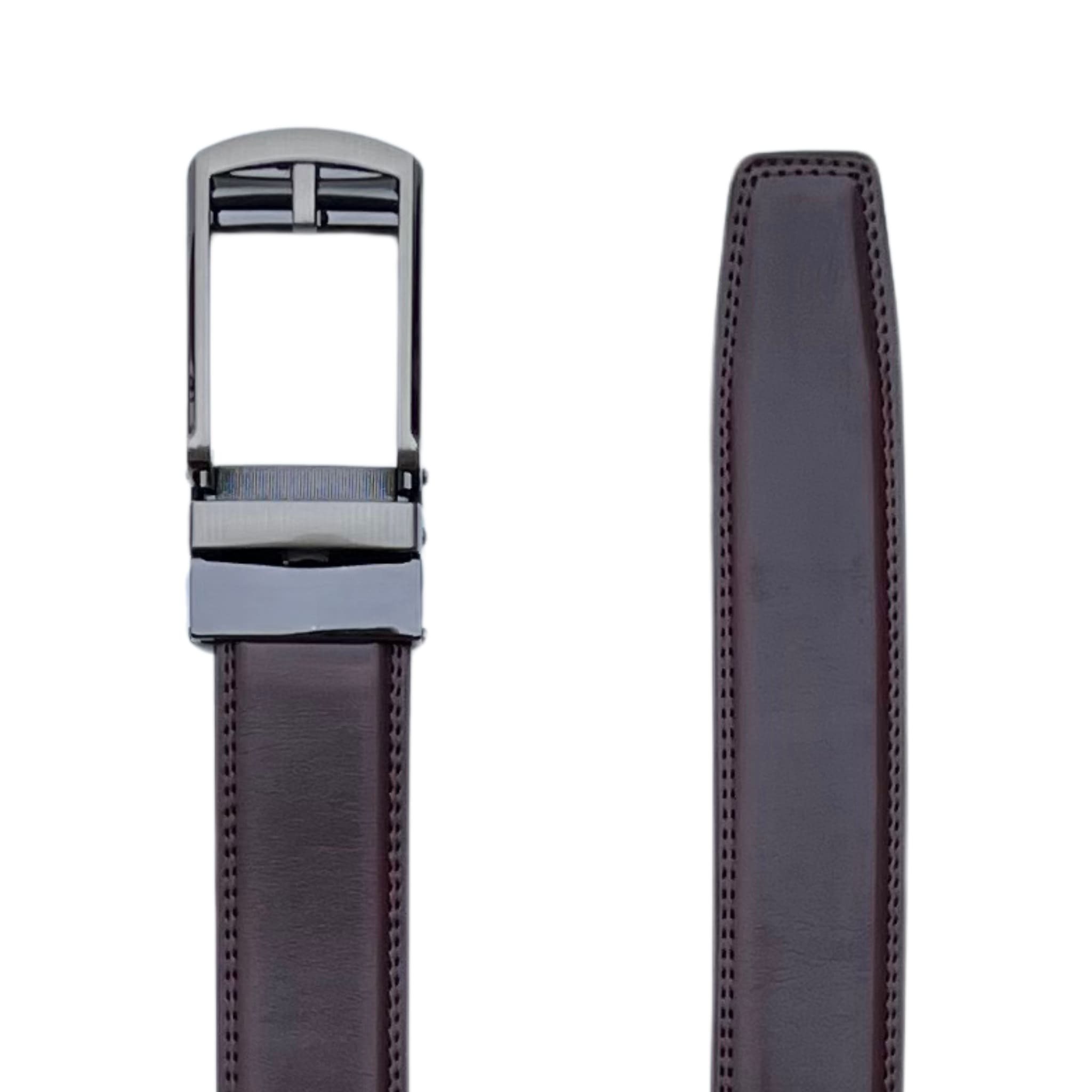 Læderbælte uden huller med personlig indgravering