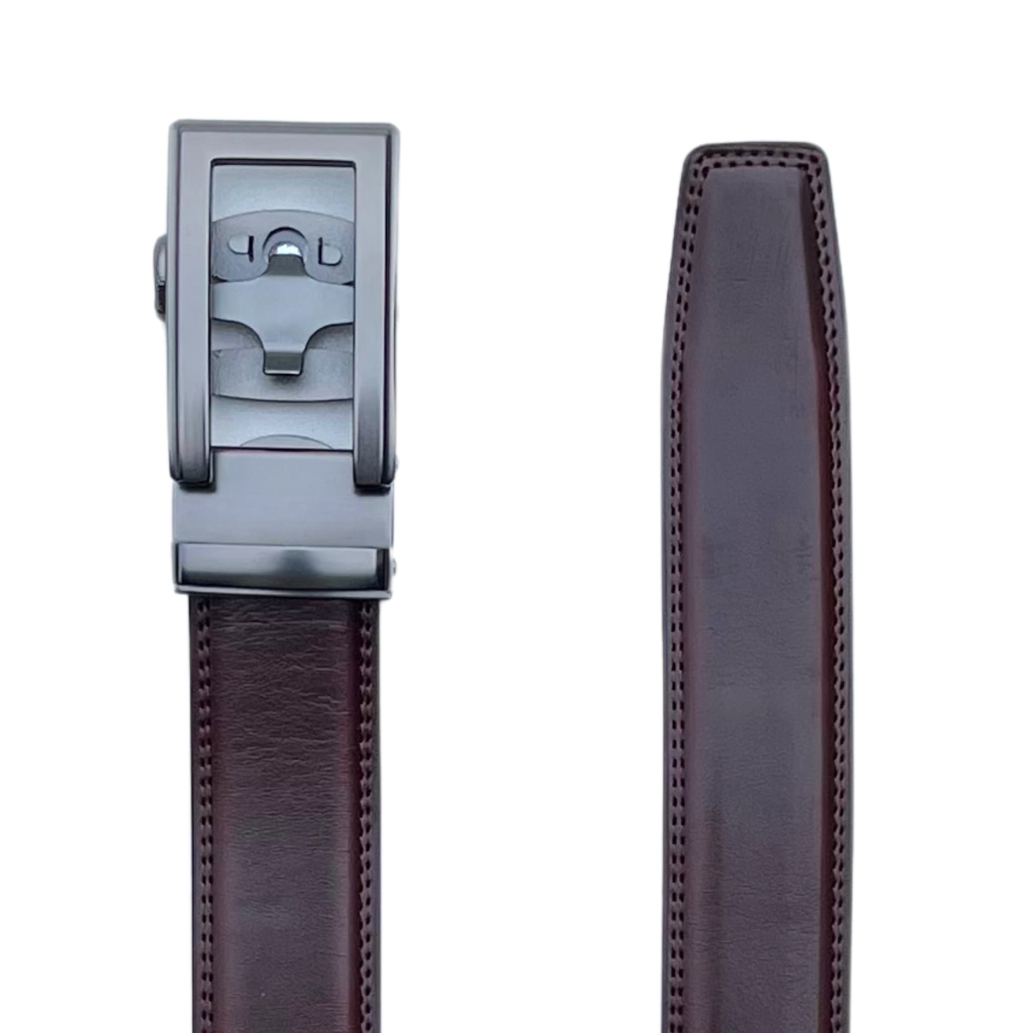 Læderbælte uden huller med personlig indgravering