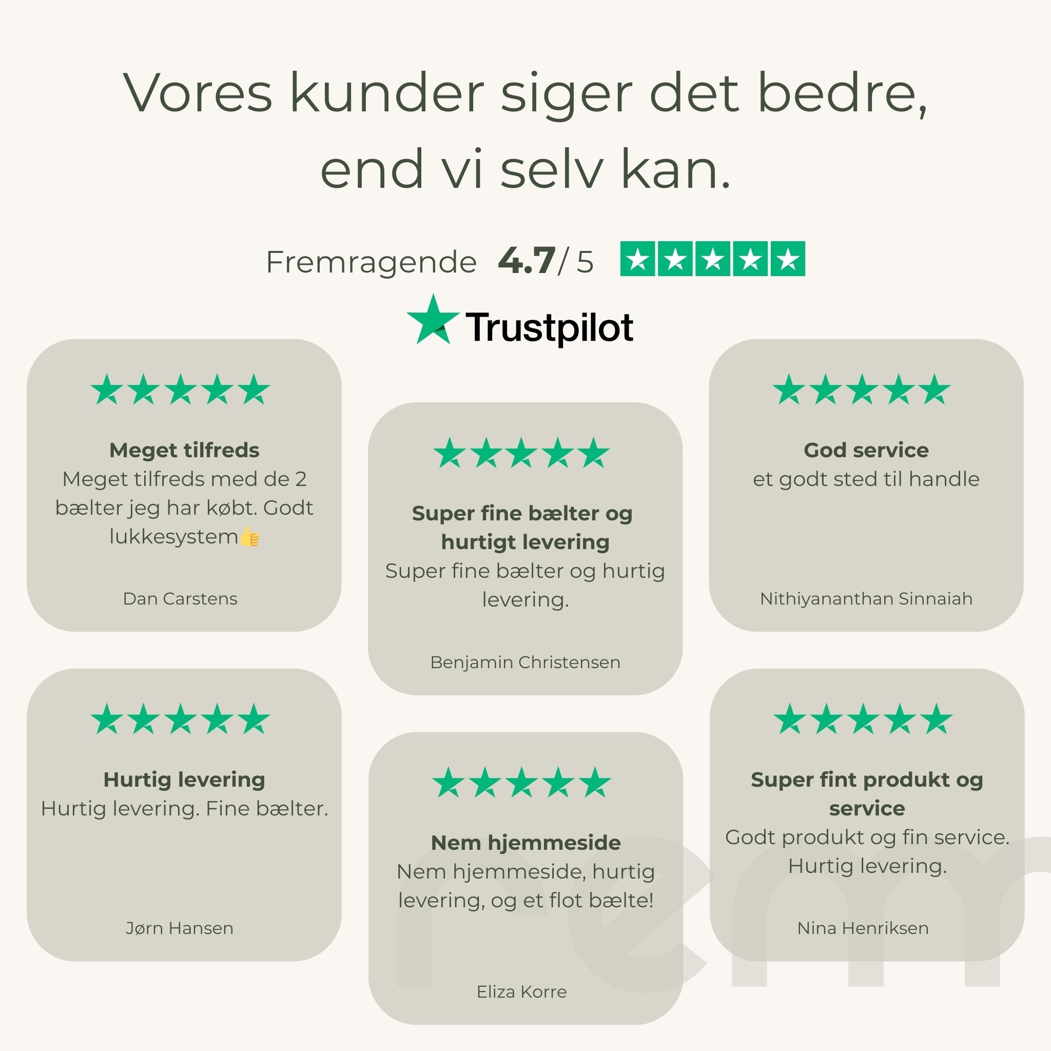 Sort Læderbælte uden huller