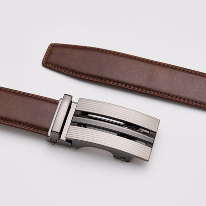 Brunt Læderbælte uden huller