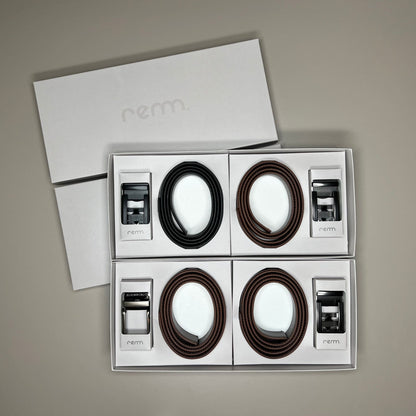 GAVESÆT #3 – 4 x Læderbælte med personlig indgravering