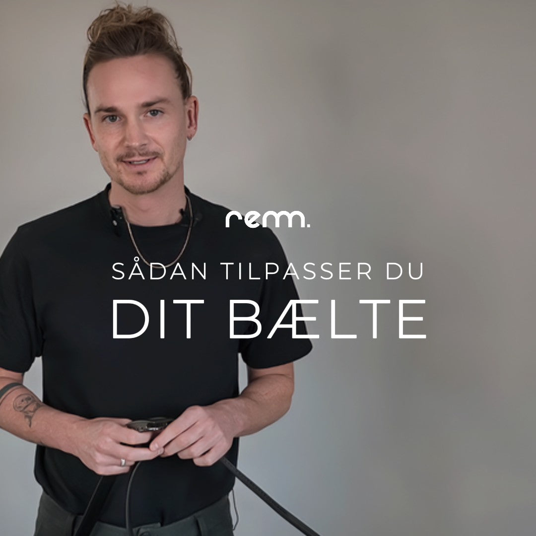 Indlæs video: Sådan tilpasser du dit bælte uden huller fra remm.