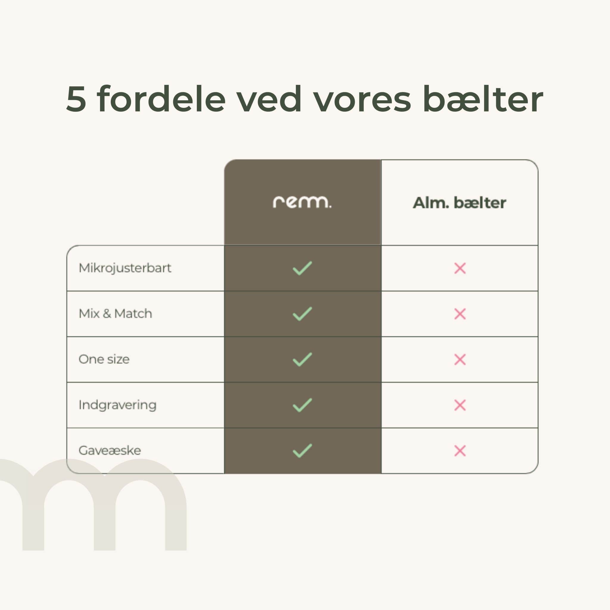 Brunt Læderbælte uden huller